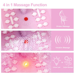 MoodRelish detail of 22 removable shiatsu rollers stimulating reflex points for relief benefit