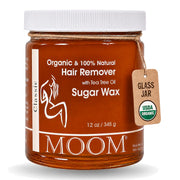 MOOM jar front view showing label and organic 12 oz benefit