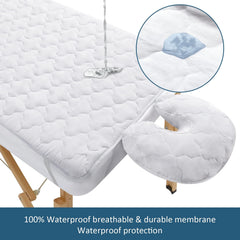 Moonsea face cradle cover detail highlighting elastic fit and secure protection