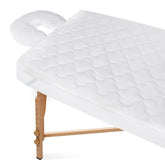 Moonsea flat pad front view showing full-table protection and easy setup benefit