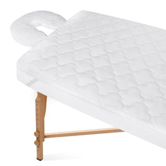 Moonsea flat pad front view showing full-table protection and easy setup benefit