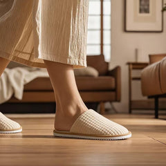 moonsmile slippers neatly stacked on shelf saving storage space benefit