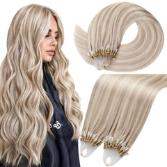 Moresoo front packaging showing ash blonde extensions and benefits