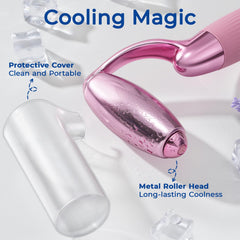 MORGLES close-up of polished aluminum roller head for fast, long-lasting cold