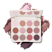MORPHE palette front view showing 12-pan layout and compact case for travel