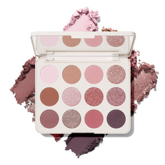 MORPHE palette front view showing 12-pan layout and compact case for travel