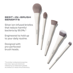 Morphe portrait mode angulated bronzer detail highlighting shape for precise contour and cheekbone definition