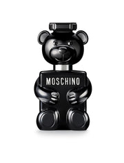 Moschino Toy Boy front bottle showing glossy black teddy, stylish display benefit