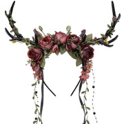 MOSTORY front view showing antler silhouette and floral detail for dramatic styling