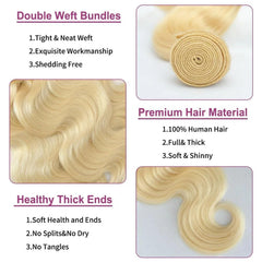 Mrladgo body wave texture close-up showing soft waves and natural shine for styling