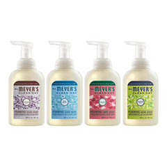 Mrs. MEYER'S front packaging showing four scent variety pack benefits