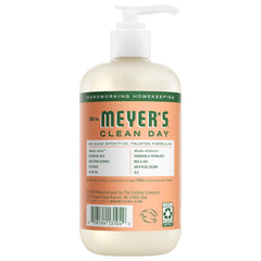 Mrs. MEYER'S Peony bottle label close-up highlighting floral scent benefit