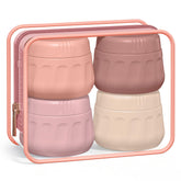 Mrsdry front packaging display showing four jars and clear pouch for organized travel