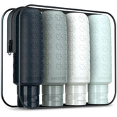 Mrsdry front view of four bottles showing compact packing benefit