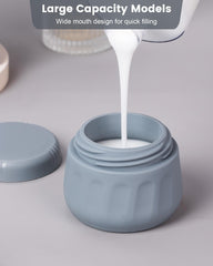 Mrsdry wide-mouth jar being filled for quick, mess-free refills on the road
