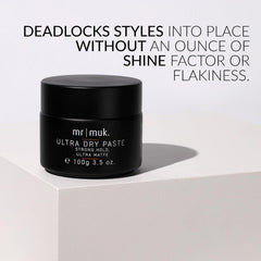 MUK Mr Ultra Matte Paste applied on hands to emulsify for easy application benefit