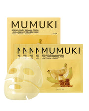 MUMUKI front packaging showing 5-pack hydrating overnight masks benefit visible
