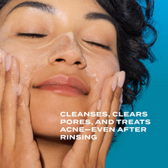 Gel texture on fingertip showing Murad cleanser's lightweight, non-drying feel