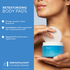 Close-up of a pad texture indicating Murad gentle exfoliation action