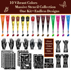 MuseLuxe color cones array displaying 14 vibrant paste colors for mixing