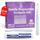 MyMed front packaging showing pack of 20 razors for convenient storage and value