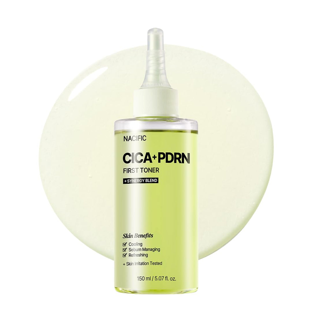 NACIFIC front packaging of CICA PDRN toner shows clean design and benefits