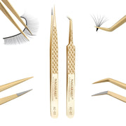 NAGARAKU straight tweezer front view showing precise tip and stable grip