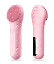 NågraCoola CLIE front view showing pink silicone and ergonomic handle for comfortable cleansing
