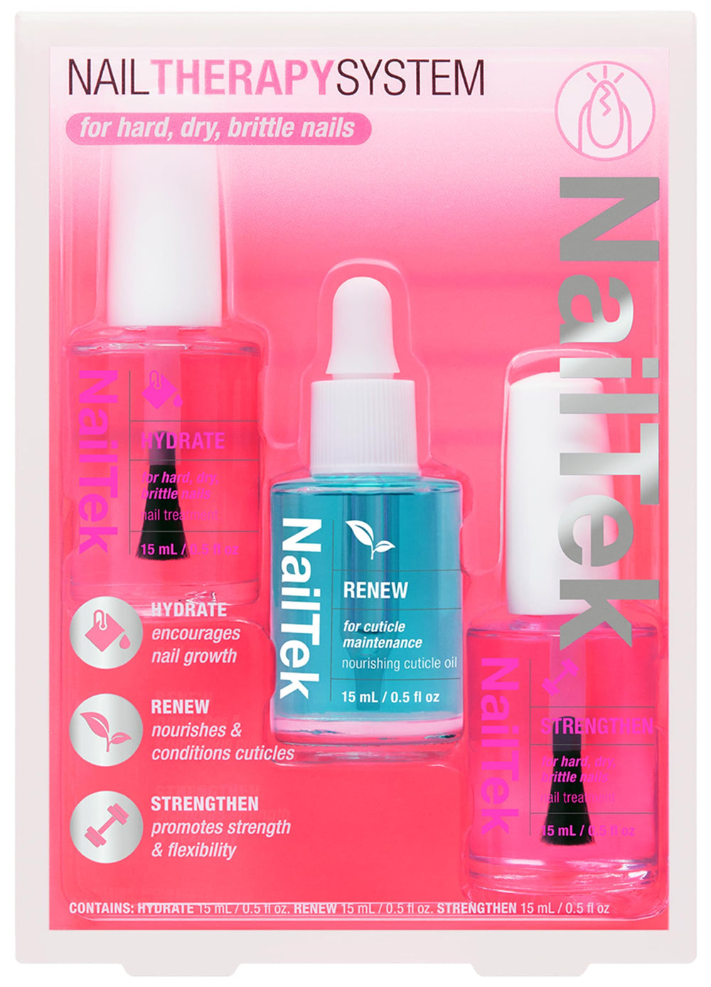Nail Tek front packaging showing kit and benefits for quick identification