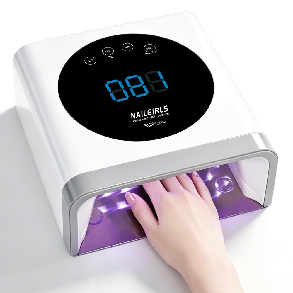 NAILGIRLS front view showing spacious 7×7 inch cavity for long nails and fast curing