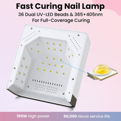 NAILGIRLS touchscreen LCD controls with four timers for precise salon-style timing