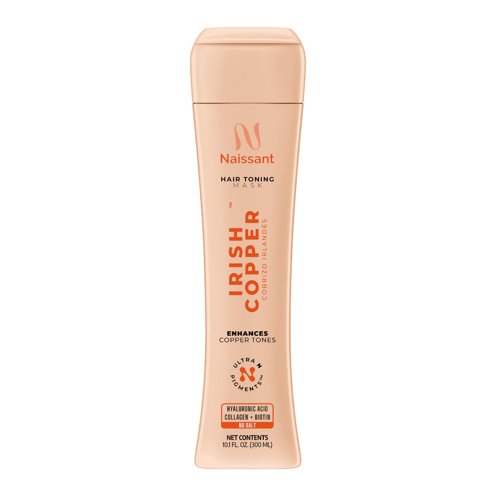 naissant front packaging jar showing copper mask and product benefit of intense color