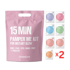Naisture open kit layout showing packets for easy quick treatments