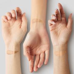 NARS Custard swatch on arm comparing undertone and coverage benefit