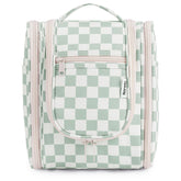 Narwey front view of hanging travel toiletry bag showing organized compartments and portability