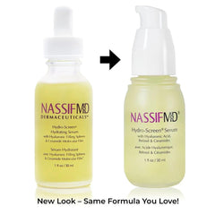 NASSIFMD dropper dispensing golden serum highlighting controlled application and hygiene benefit