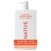 Native 36 oz front bottle showing clean design and long-lasting size