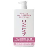 Native 36 oz front label showing scent and pump for clear product info