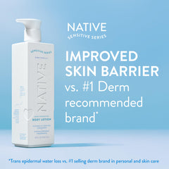 Native lotion texture close-up showing lightweight spreadability benefit