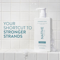 Native back label listing naturally derived ingredients and usage directions