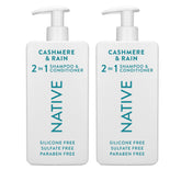 Native Cashmere & Rain front bottle showing label and size for easy identification and benefit