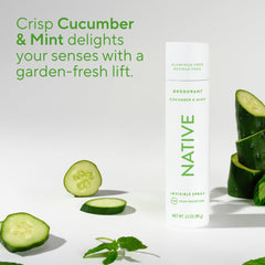 Native mist in action over underarm demonstrating quick-dry benefit