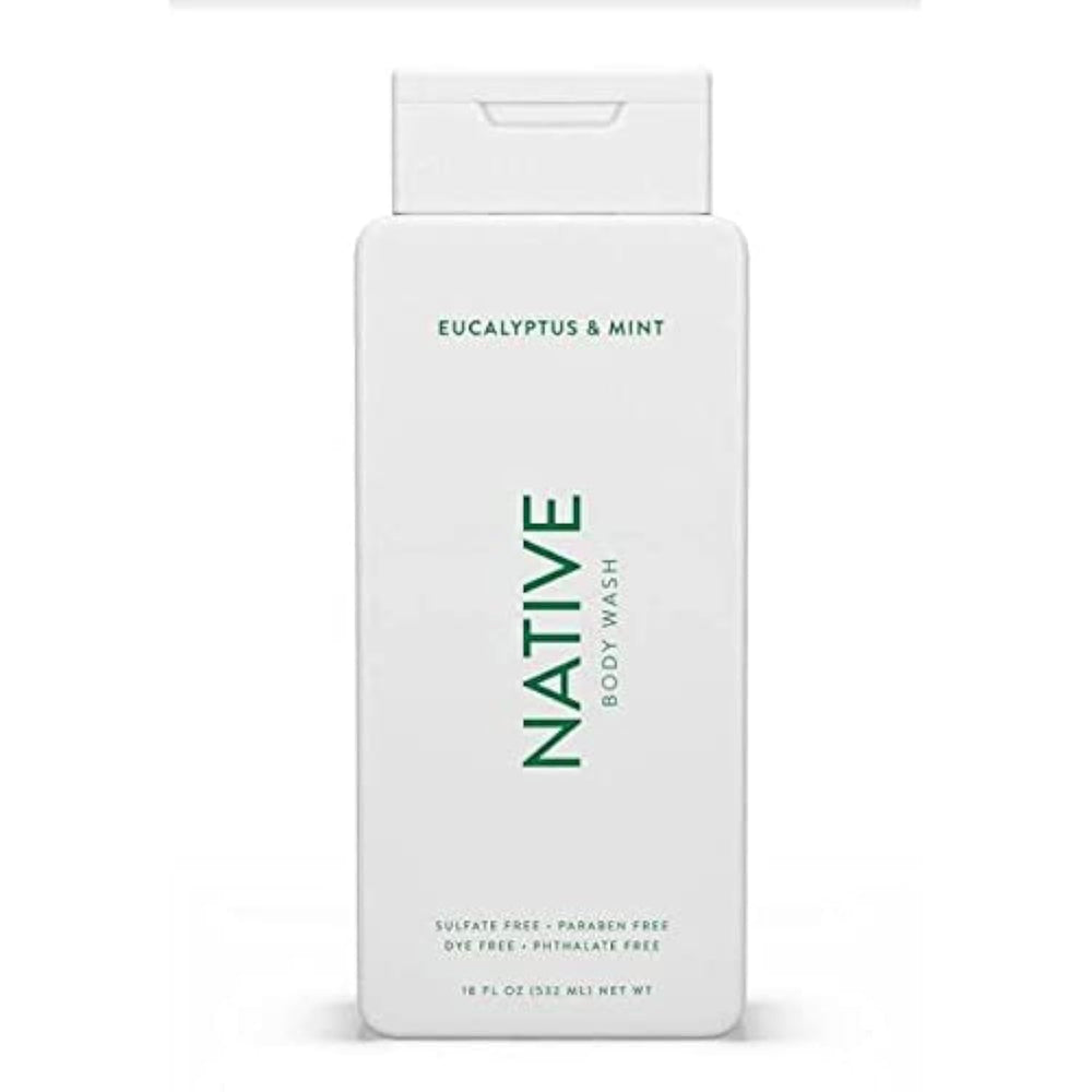 Native eucalyptus and mint front bottle showing label and size for quick identification