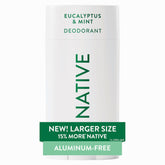 Native eucalyptus & mint front packaging showing scent and size benefits