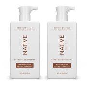 Native face wash front packaging showing bottles and label for easy identification and benefit