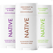 Native front packaging showing 72-hour odor control benefit