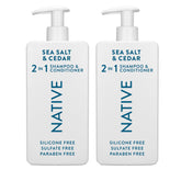 Native front bottle view showing clean 2‑in‑1 design and convenience