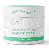 Native front label showing fragrance-free benefit and clear branding