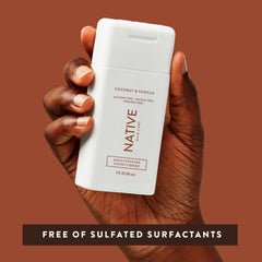 Native shampoo lather texture emphasizing gentle cleansing benefit