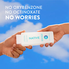 Native sunscreen pump dispensing lotion for easy, controlled application